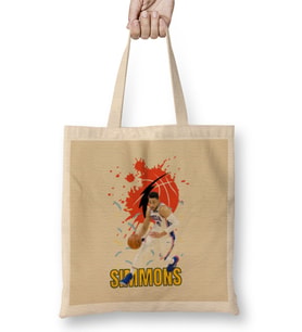 Ben Simmons Ben Simmons Vintage Art -Legend Basketball Gift Vintage Retro Style Bez Çanta Uzun Saplı