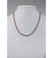 Lal (GRANAT) (GARNET) Taşı Küp Şekilli 2.5mm Kolye (SABİT KLİPSLİ)