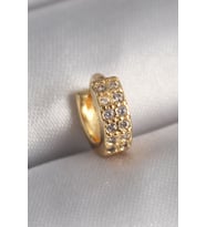 316L Çelik Gold Renk Zirkon Taşlı Tragus Piercing