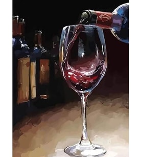 Bir Yudum Sayılarla Boyama Seti(40x50 cm Tuval Şasesine Gerili)