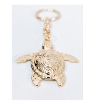 Gold Metal Deniz Kaplumbağası (Caretta Caretta) Tasarımlı Şık Anahtarlık