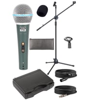 Lastvoice Lv-680ST Ayaklı Kablolu Dinamik Mikrofon (Stand Cüzdan Çift Kablo Sünger Tutacak)