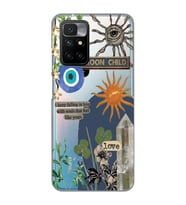 Redmi 10 2022 Uyumlu Moon Child Desenli Şeffaf Telefon Kılıfı