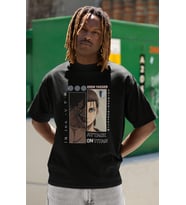 Eren Yeager Attack On Titan Baskılı Unisex Oversize Anime Dizi Karakter Tişört