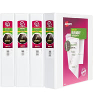 Avery Şeffaf Dosya 4'Lü Paket 1.5" Beyaz