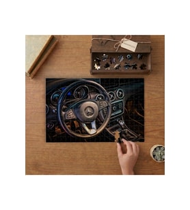 Lüks Araba İç Dizayn Tasarımı 240 parça Ahşap Puzzle Ahşap Kutuda MP00076