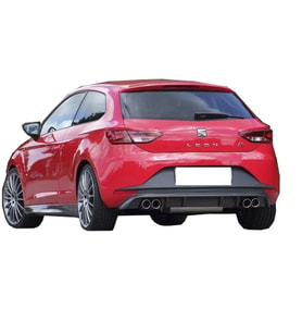 Seat Leon MK3 (2013-2016) Uyumlu  FR Arka Difüzör (Plastik)
