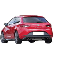 Seat Leon MK3 (2013-2016) Uyumlu  FR Arka Difüzör (Plastik)