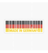 Made in Germany Araba Leptop Oto Sticker 13cm 4 Adet AB