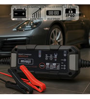 Mioji 3500 3.5A 6V ve 12V Araba Şarj, Akü Bakım, Damlama Şarj Cihazı ve Motosiklet, ATV, Lityum ve Derin Döngülü Aküler için Kükürt Giderici Akıllı Araç Akü Şarj Cihazı (Siyah)