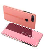 Xiaomi Mi 8 Lite Uyumlu Aynalı Kapaklı Lüx Kılıf (Rose - Gold)