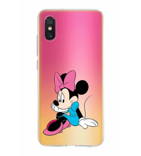 Xiaomi Mi 8 Pro Uyumlu Kapak Minnie Mouse Tasarımlı Şeffaf Silikon Kılıf