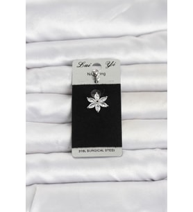 316L Cerrahi Çelik Lotus Model Göbek Piercing