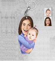 Kişiye Özel Aile Ahşap Anahtarlık-26