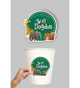 Safari Konsepti *Sticker (Etiket) 20'li * Yapışkanlı Kağıt