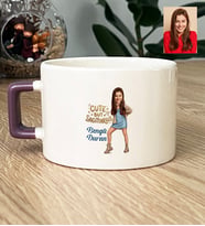 Kişiye Özel Karikatürlü Cute But Sagittarius Yay Burcu Lüks Fincan Doğum Günü Hediyesi