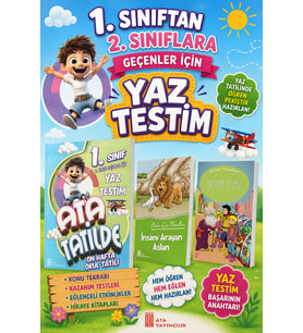 1. Sınıftan 2.Sınıflara Geçenler İçin Yaz Testim ( 2 Adet Hikaye Kitabı Hediyeli)