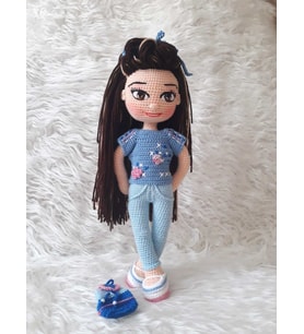 Azra Bebek Amigurumi Organik Oyuncak