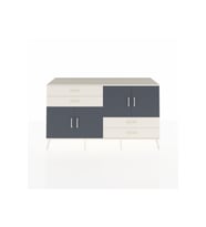 Hyperion Konsol 3 Raflı 4 Çekmeceli 4 Kapaklı 176x44x99 Aytaşı-Antrasit/Aytaşı