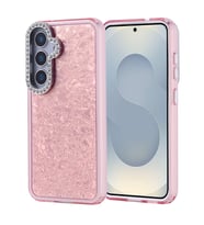 Galaxy S25 Kılıf Taşlı Tasarımlı Kapi Kılıf (Pembe)