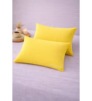 More Home Pamuklu Yastık Kılıfı (2 Adet) 50 x 70 cm Sarı