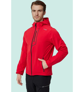 Erkek Softshell Mont Su Gecirmez Campanula Rüzgar Geçirmez Nefes Alabilir Outdoor Günlük Kullanıma (Kırmızı)