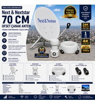 Next 70 cm Uydu Seti GOLD-111 LNB + 50 m Kablo