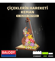 Balody Çiçeklerin Hareketi Keman (BL21228) – Mini Blok Yapı Oyuncakları Seti (Kahverengi)