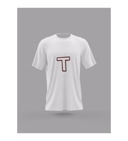T Harfi Baskılı T-Shirt