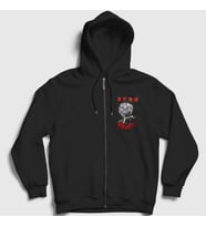 Presmono Unisex Siyah Ken Kaneki Anime Tokyo Ghoul Fermuarlı Kapüşonlu Sweatshirt 136768tt