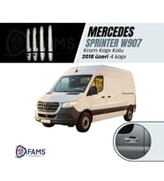 Mercedes Sprinter W907 Krom Kapı Kolu 4 Kapı 2018 ve üzeri Paslanmaz Çelik (ÇİFT DELİK)