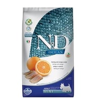 N&D Ocean Tahılsız Adult Balık Portakallı Küçük Irk Yetişkin Köpek Maması 2.5 Kg (STD)