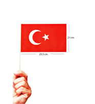Büyük Boy Çıtalı Bayrak Türk Bayraklı Çıtalı Bayrak - 10 Adet