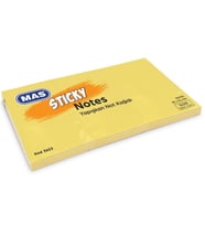Mas Postit 35X51 Yapışkanlı Not Kağıdı 100 Sayfa 3 Lü Pastel Sarı - 2 adet