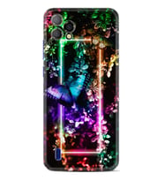 Reeder P13 Blue Plus 2022 Kılıf Silikon Desen Özel Seri Butterfly Neon 1684