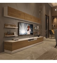 Decoraktiv Trendstyle 8YS Mdf Tv Ünitesi Tv Sehpası - Beyaz Pera (Beyaz - Pera)