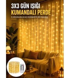 Zaman Ayarlı 8 Modlu Günışığı Perde Led Işık Usb Çalışma Yeni Nesil
