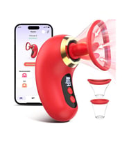 APP Kontrollü Emişli Ve Dilli Vibratör Dijital Ekranlı, Sessiz, Su Geçirmez