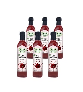Tarihi SultanAhmet Baharatçısı Gul Sirkesi 6x500 ml – %100 Katkısız Doğal  Özel Üretim