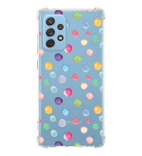 PrintiFy Samsung Galaxy A72 Uyumlu Water Color 6 Baskılı Şeffaf Köşe Korumalı Antişok Kılıf