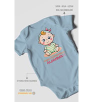 Sakin Görünüyorum Aldanma! v2 Baskılı Bebek Zıbını – Çıtçıtlı Body  %100 Pamuk Kısa Kol (Bebek Mavisi)