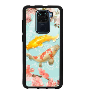 Xiaomi Redmi Note 9 Uyumlu Koi Balığı Tasarımlı Glossy Telefon Kılıfı