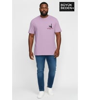 Erkek Büyük Beden Yelken Baskılı 3xl-6xl Bisiklet Yaka Tshırt SPR26BTS510-11