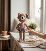 Oyun Arkadaşı El Örgüsü Amigurumi Oyuncak Ayı