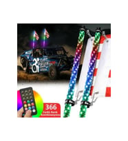 1 Adet UTV ATV LED Kırbaç Spiral Anten APP KONTROL ve UZAKTAN KUMANDALI 150 cm