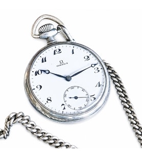 Omega Antika İsviçre Cep Saati 15 Jewels Mekanik Orijinal 1920'ler Koleksiyonluk