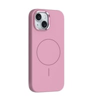Coverzone iPhone 13 ile uyumlu K?l?f MagSafe ile uyumlu Magnetic Wireless ?arj �zellikli Metal Kamera Koruma �er�eveli Z-Edi Silikon Kapak iPhone 13 i�in k?l?f - Pembe