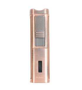 Parmida 3 Torch Pürmüz Sehpalı Gövdesi Deri Bronz Metal Puro Çakmağı