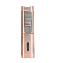 Parmida 3 Torch Pürmüz Sehpalı Gövdesi Deri Bronz Metal Puro Çakmağı