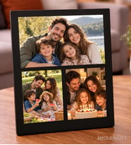 3 Kişilik Masa Fotograf Cercevesi Temalı Kişiye Özel 13 x 18 cm MDF Çerçeve - Kişiye Özel Hediye 3. Model
